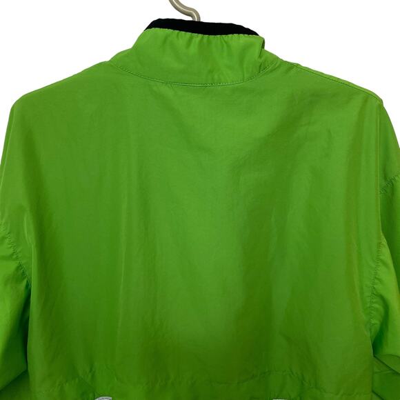 Vintage Y2K Nike Neon Green 1/2 Zip Windbreaker Jacket Running Mens Size Small - Picture 7 of 12